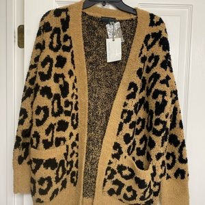 NWT CozyChic™ Leopard Cardigan